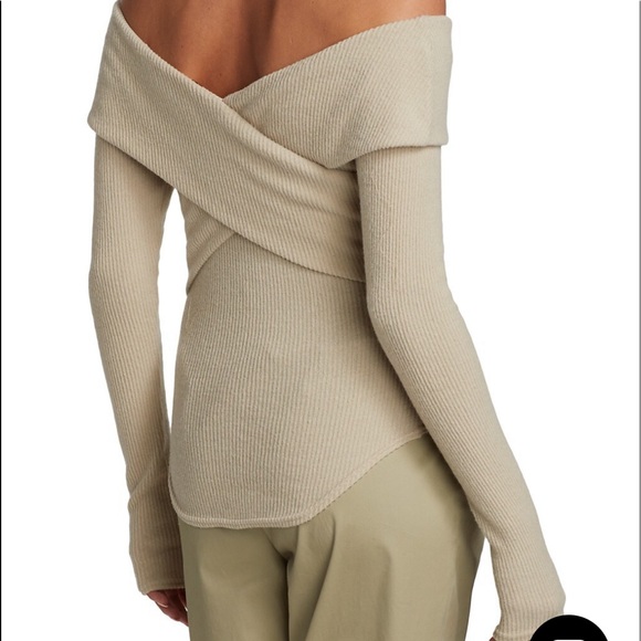 Free People Knit Off-The-Shoulder Sweater With A Crossbody Detail - Picture 6 of 9
